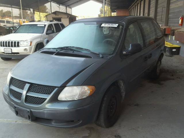 1B8GP25B82B558584 - 2002 DODGE CARAVAN SE GREEN photo 2