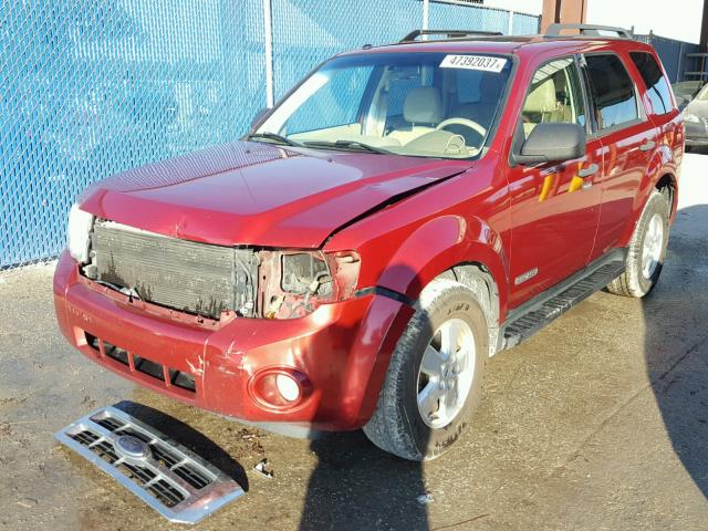 1FMCU03Z28KE37957 - 2008 FORD ESCAPE XLT RED photo 2