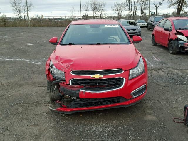 1G1PC5SBXF7136145 - 2015 CHEVROLET CRUZE LT RED photo 9