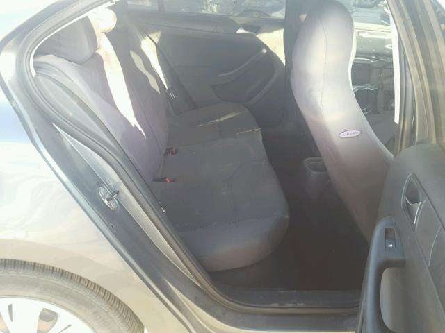 3VW2K7AJ6CM334762 - 2012 VOLKSWAGEN JETTA BASE GRAY photo 6
