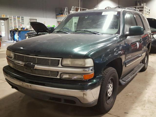 1GNEK13T71J289473 - 2001 CHEVROLET TAHOE K150 GREEN photo 2