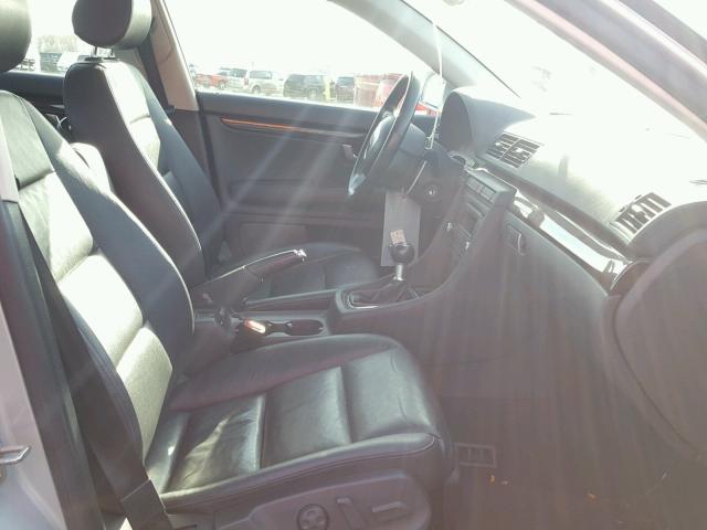 WAUDH78E67A021195 - 2007 AUDI A4 3.2 QUA SILVER photo 5