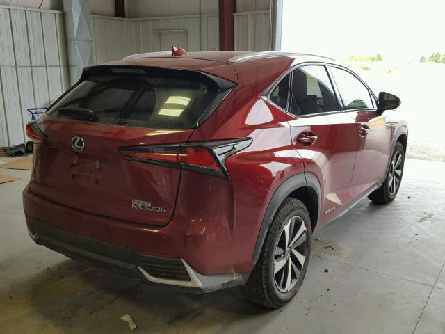 JTJBJRBZXJ2092646 - 2018 LEXUS NX 300H RED photo 4