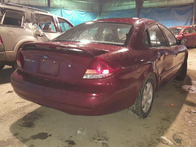 1FAFP53U64G106831 - 2004 FORD TAURUS SE MAROON photo 4