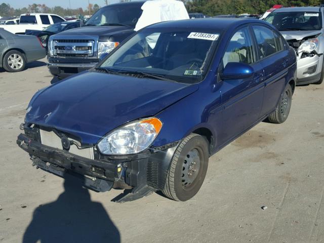 KMHCN46C09U323697 - 2009 HYUNDAI ACCENT GLS BLUE photo 2