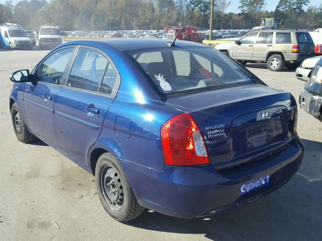 KMHCN46C09U323697 - 2009 HYUNDAI ACCENT GLS BLUE photo 3