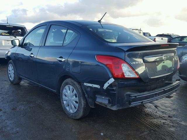 3N1CN7APXHL847614 - 2017 NISSAN VERSA S BLUE photo 3