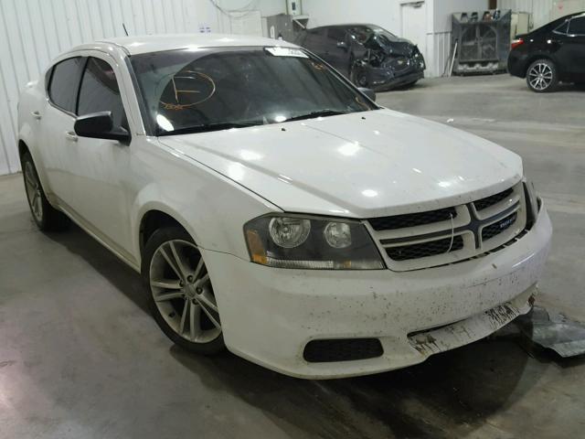 1C3CDZAB9EN200878 - 2014 DODGE AVENGER SE WHITE photo 1