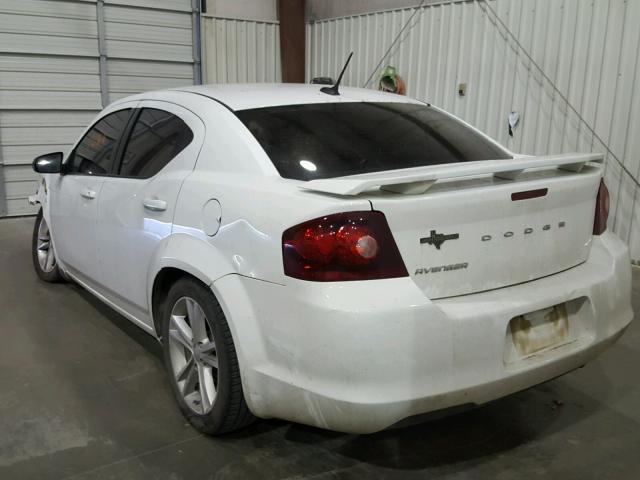 1C3CDZAB9EN200878 - 2014 DODGE AVENGER SE WHITE photo 3