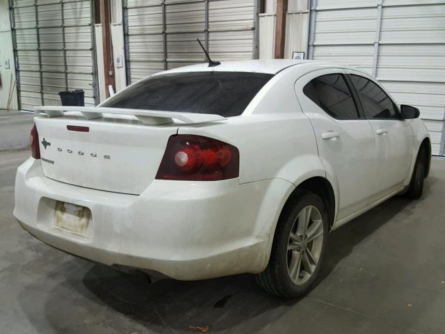 1C3CDZAB9EN200878 - 2014 DODGE AVENGER SE WHITE photo 4