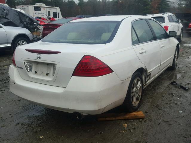 1HGCM56776A121244 - 2006 HONDA ACCORD EX WHITE photo 4