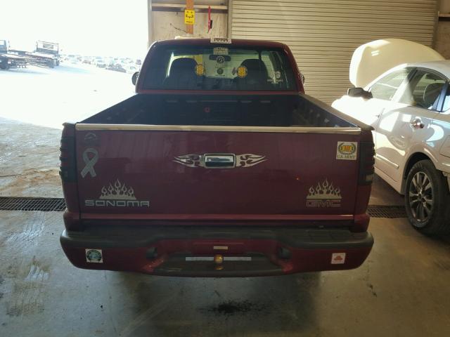 1GTCS19W3Y8183573 - 2000 GMC SONOMA BURGUNDY photo 6