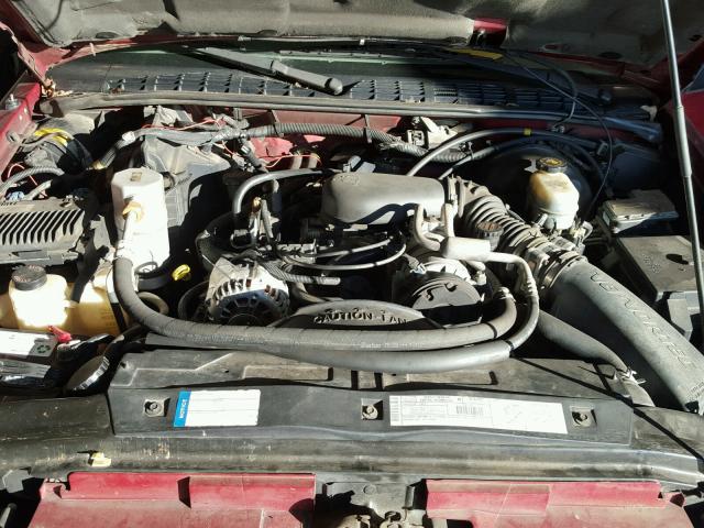 1GTCS19W3Y8183573 - 2000 GMC SONOMA BURGUNDY photo 7