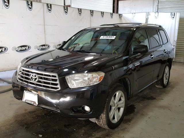 5TDYK3EHXAS011860 - 2010 TOYOTA HIGHLANDER BLACK photo 2