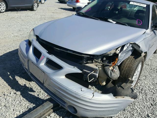 1G2NG52E8YM836820 - 2000 PONTIAC GRAND AM S SILVER photo 9