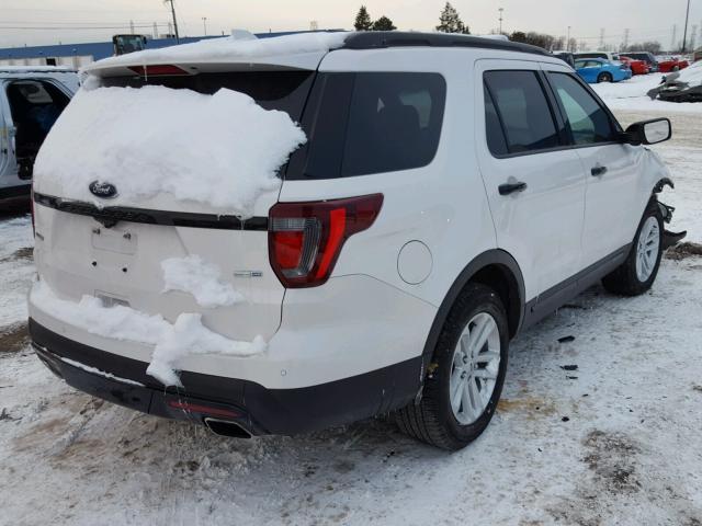 1FM5K8GT9HGB45065 - 2017 FORD EXPLORER S WHITE photo 4