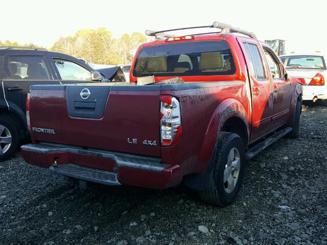 1N6AD07W46C462178 - 2006 NISSAN FRONTIER C RED photo 4
