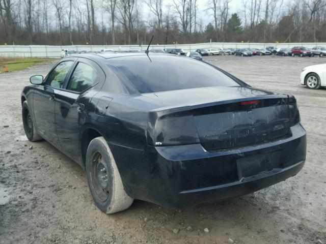 2B3KA43R38H238618 - 2008 DODGE CHARGER BLACK photo 3