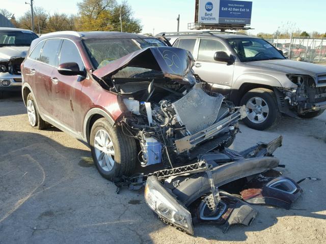 5XYPGDA30HG256882 - 2017 KIA SORENTO LX MAROON photo 1