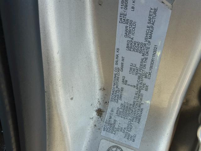 1GBDV13L96D136101 - 2006 CHEVROLET UPLANDER I 银色 照片 10