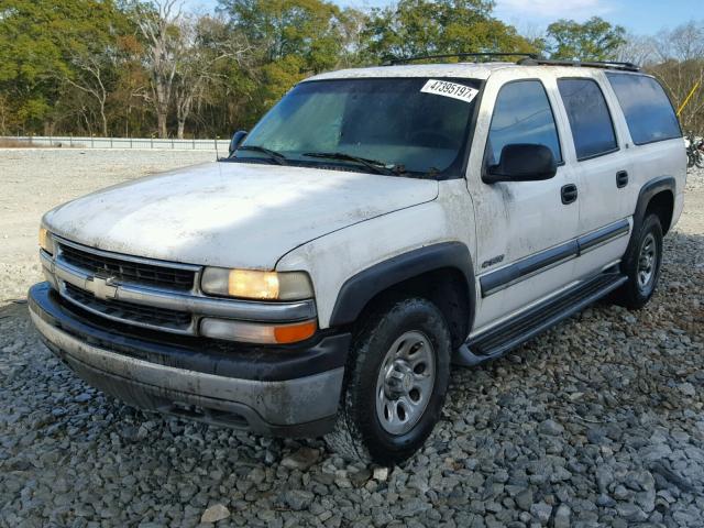 3GNEC16T0YG222427 - 2000 CHEVROLET SUBURBAN C WHITE photo 2