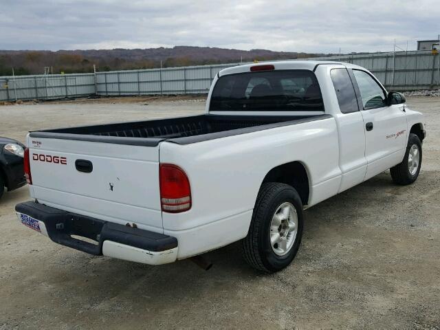 1B7FL22P5WS629189 - 1998 DODGE DAKOTA WHITE photo 4