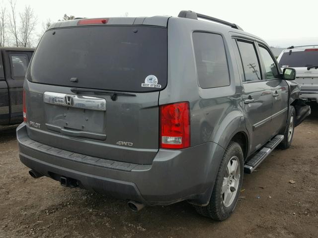 5FNYF48419B022846 - 2009 HONDA PILOT EX CHARCOAL photo 4