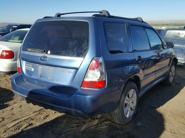 JF1SG63678G708715 - 2008 SUBARU FORESTER 2 BLUE photo 4