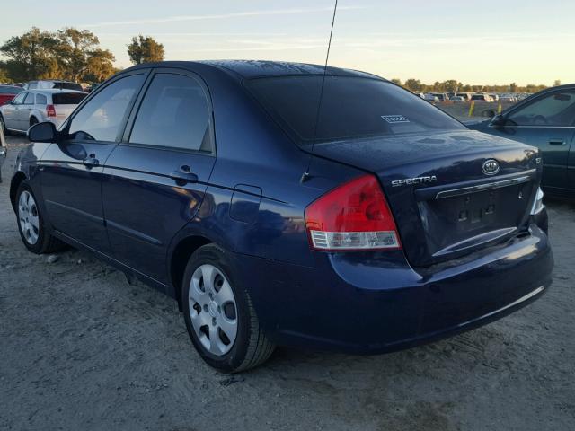 KNAFE121475400290 - 2007 KIA SPECTRA EX BLUE photo 3