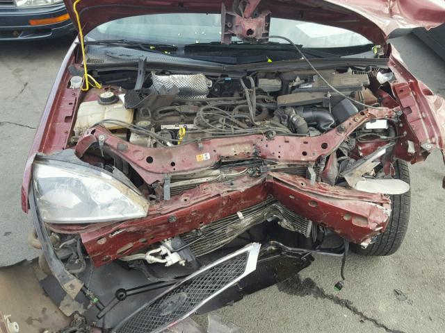 1FAHP34N06W148845 - 2006 FORD FOCUS ZX4 BURGUNDY photo 7