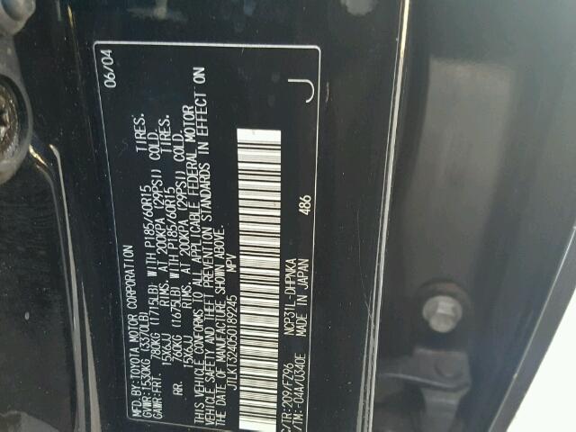 JTLKT324050189245 - 2005 TOYOTA SCION XB Negro foto 10