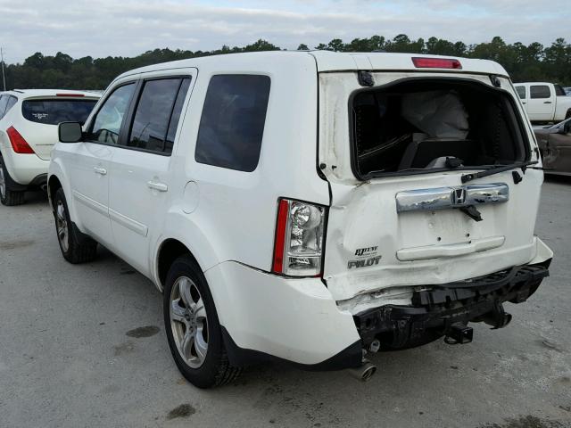 5FNYF3H51DB041652 - 2013 HONDA PILOT EXL WHITE photo 3