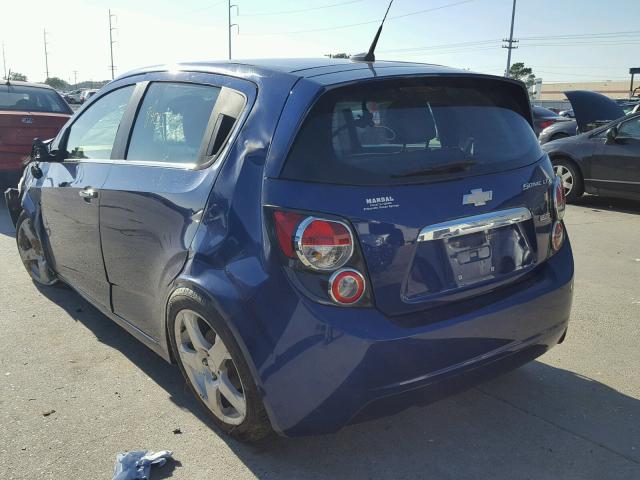 1G1JE6SB2D4209951 - 2013 CHEVROLET SONIC LTZ BLUE photo 3