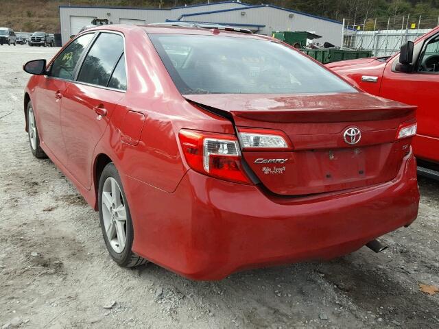 4T1BF1FK5CU591568 - 2012 TOYOTA CAMRY BASE RED photo 3