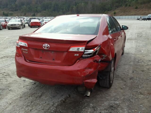 4T1BF1FK5CU591568 - 2012 TOYOTA CAMRY BASE RED photo 4