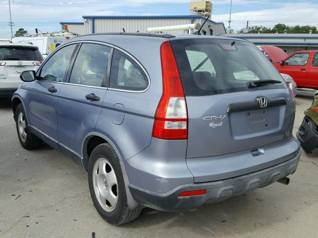 JHLRE38377C072947 - 2007 HONDA CR-V LX BLUE photo 3