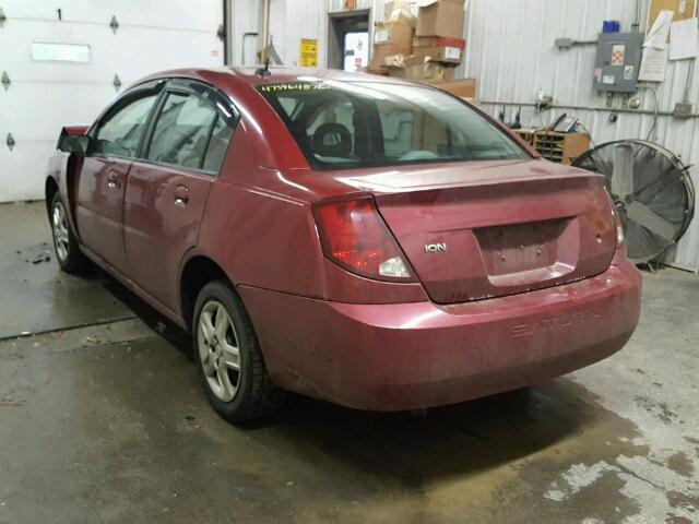 1G8AZ55F27Z157517 - 2007 SATURN ION LEVEL MAROON photo 3