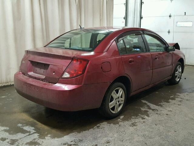 1G8AZ55F27Z157517 - 2007 SATURN ION LEVEL MAROON photo 4