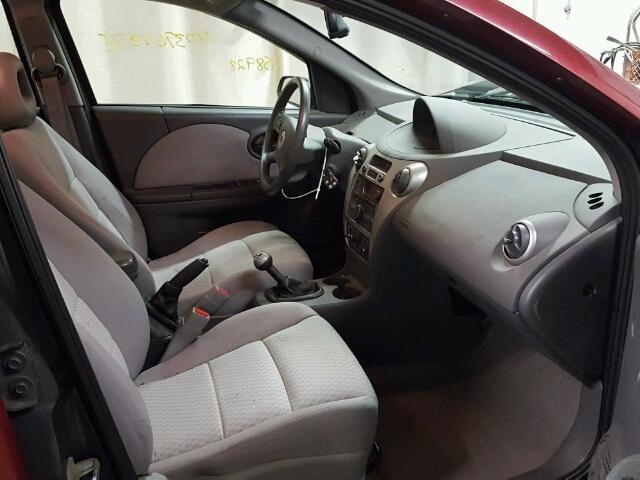 1G8AZ55F27Z157517 - 2007 SATURN ION LEVEL MAROON photo 5
