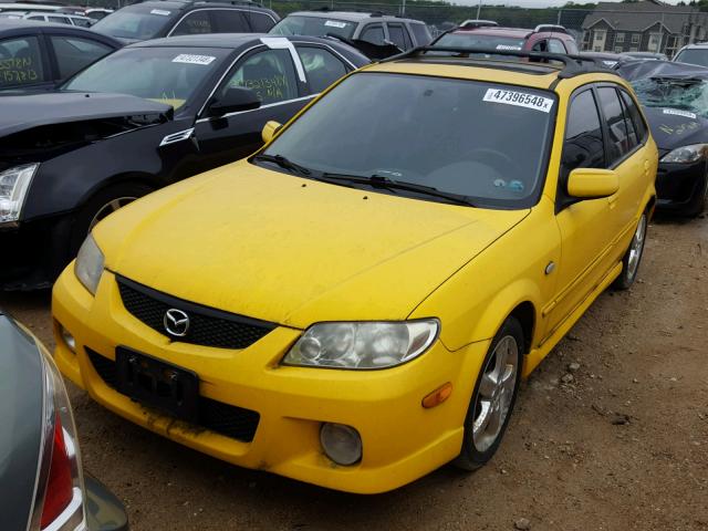 JM1BJ245031140491 - 2003 MAZDA PROTEGE PR YELLOW photo 2