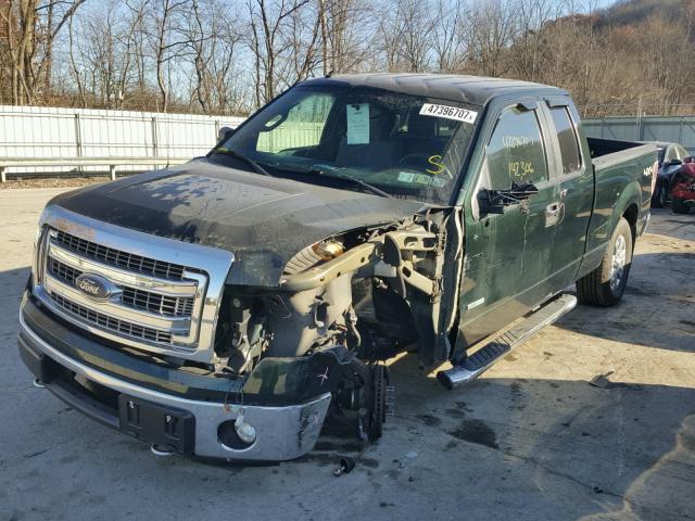 1FTFX1ET6DFA88540 - 2013 FORD F150 SUPER GREEN photo 2