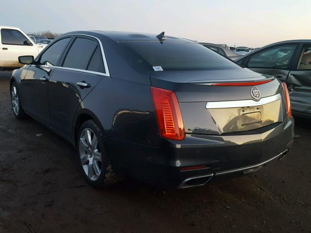 1G6AY5S37E0145810 - 2014 CADILLAC CTS PERFOR GRAY photo 3