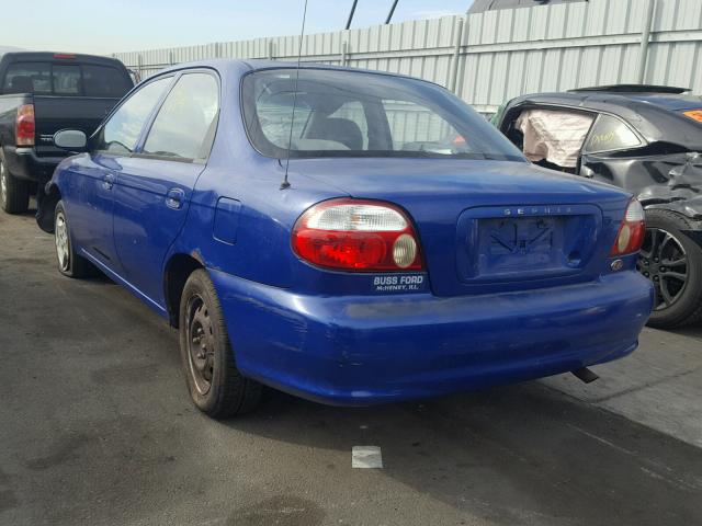 KNAFB1211Y5897292 - 2000 KIA SEPHIA BAS BLUE photo 3