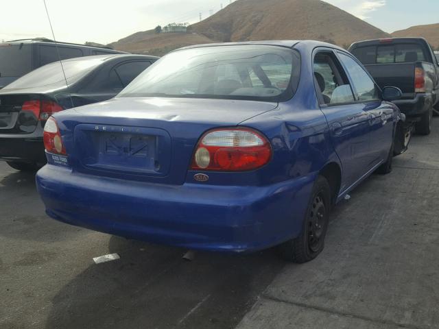 KNAFB1211Y5897292 - 2000 KIA SEPHIA BAS BLUE photo 4