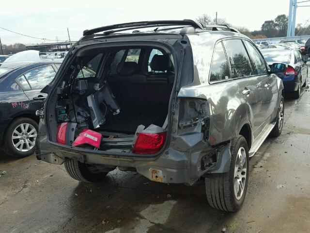 2HNYD284X7H510690 - 2007 ACURA MDX TECHNO GRAY photo 4