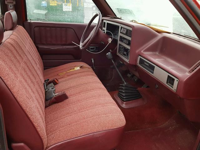 1B7GL26X2LS605684 - 1990 DODGE DAKOTA RED photo 5