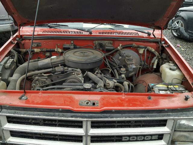 1B7GL26X2LS605684 - 1990 DODGE DAKOTA RED photo 7