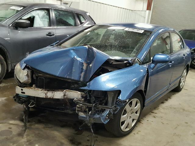 1HGFA16596L131873 - 2006 HONDA CIVIC LX BLUE photo 2