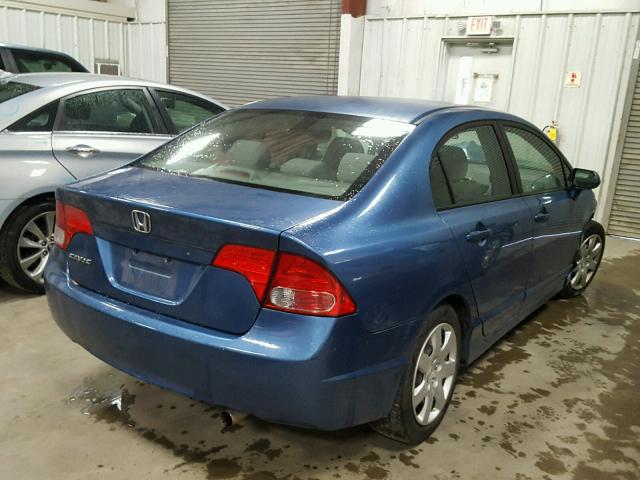 1HGFA16596L131873 - 2006 HONDA CIVIC LX BLUE photo 4