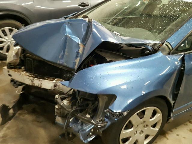 1HGFA16596L131873 - 2006 HONDA CIVIC LX BLUE photo 9